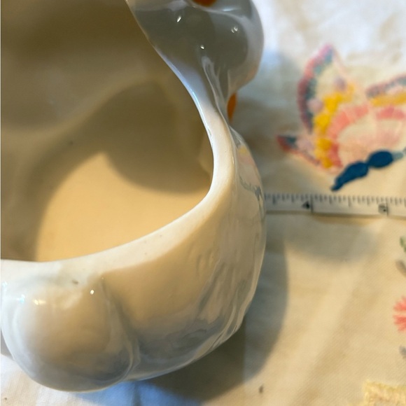 Vintage Charming White Bunny with Orange Carrot Planter - Picture 7 of 8